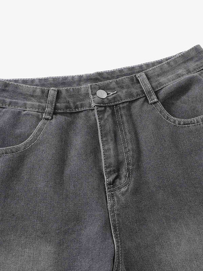 Washed Gradient Flared Jeans 