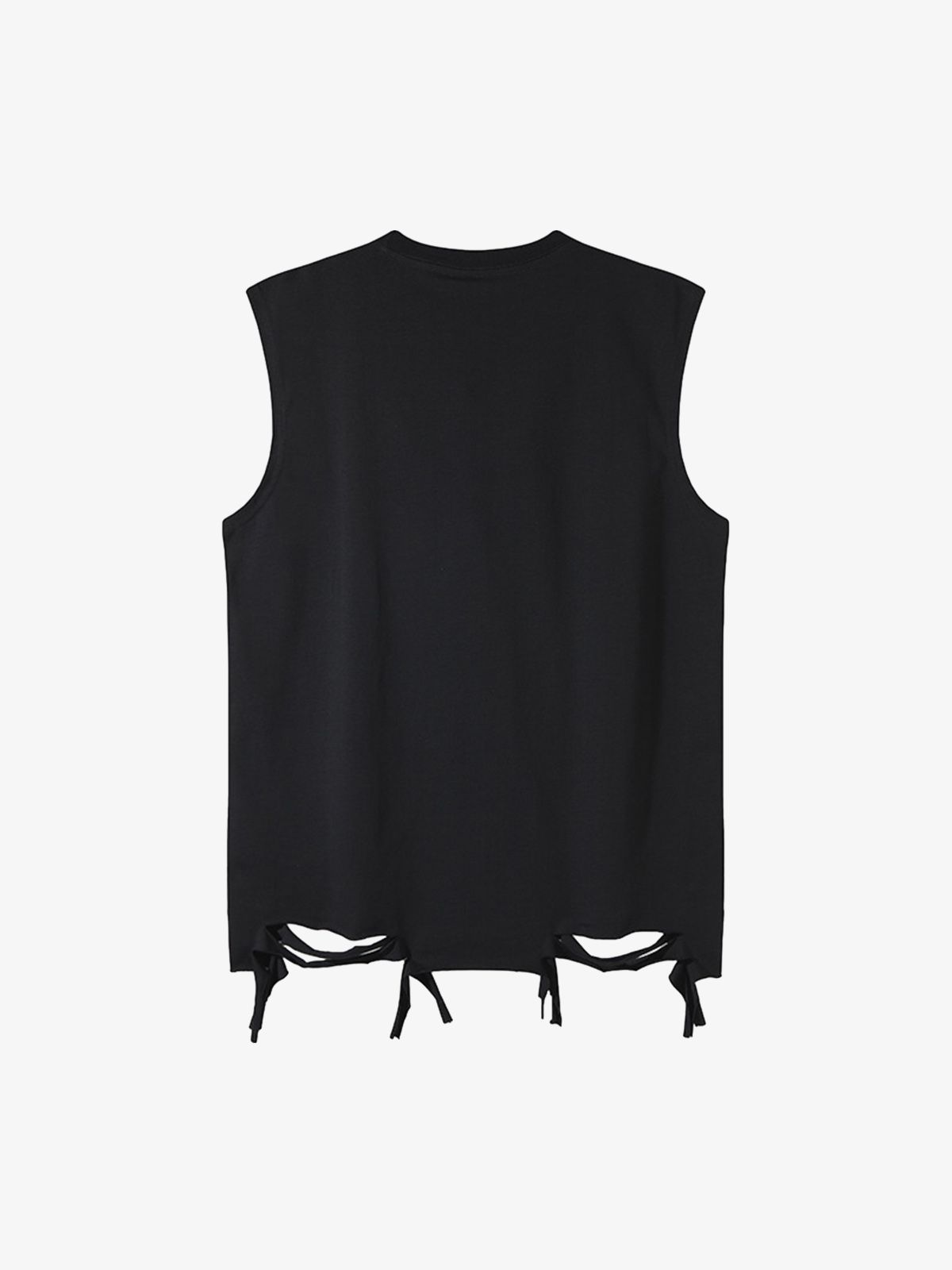 Retro Tattered Print Vest 