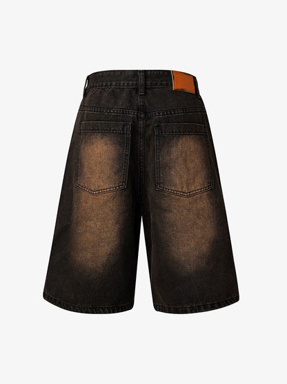 Thesupermade High Street Washed Distressed Denim Shorts 