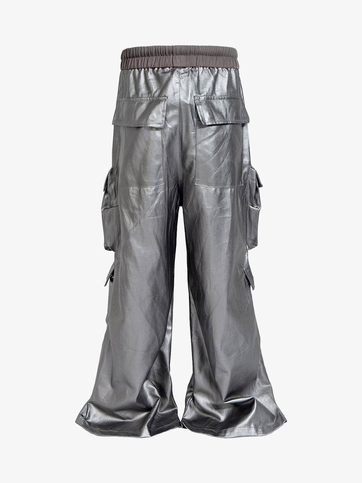 RO Style Matte Coated Leather Baggy Trousers - 2339 