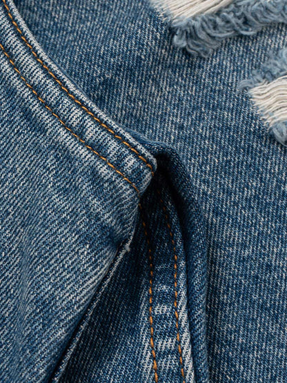 Street Ripped Denim Shorts 