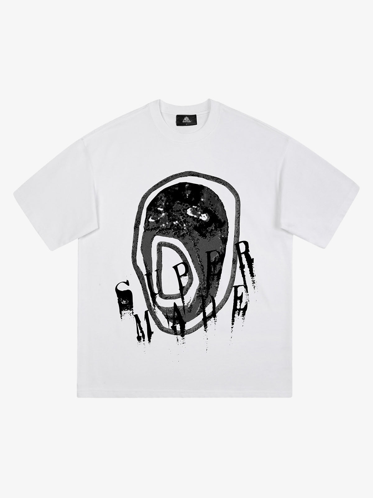 Thesupermade Hip-hop High Street Creative Portrait Print T-shirt 