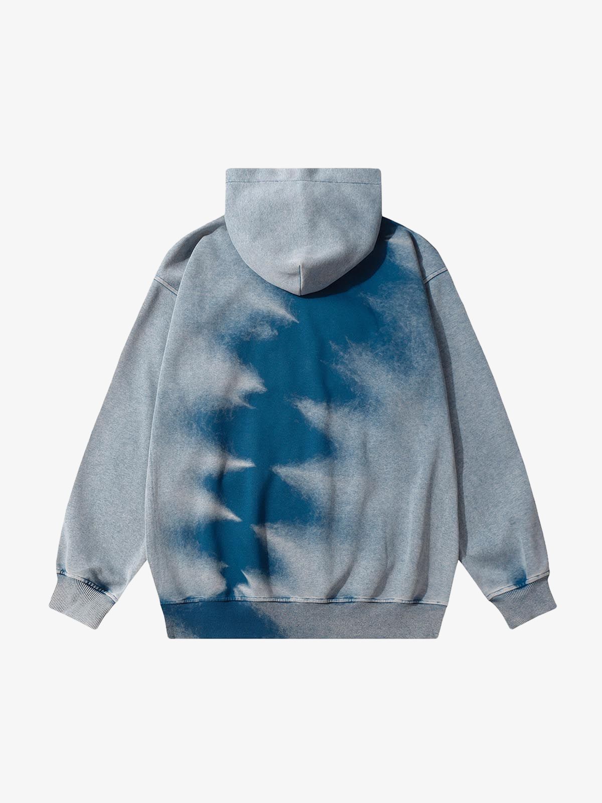 Thesupermade Tie-dye Contrasting Print Pullover Hoodie 