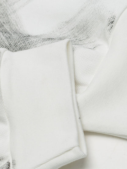 Hand Painted Graffiti Jersey Long Sleeve T-shirt 