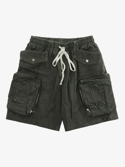 Heavy Tie Dye Multi Pockets Washed Shorts - 2088 