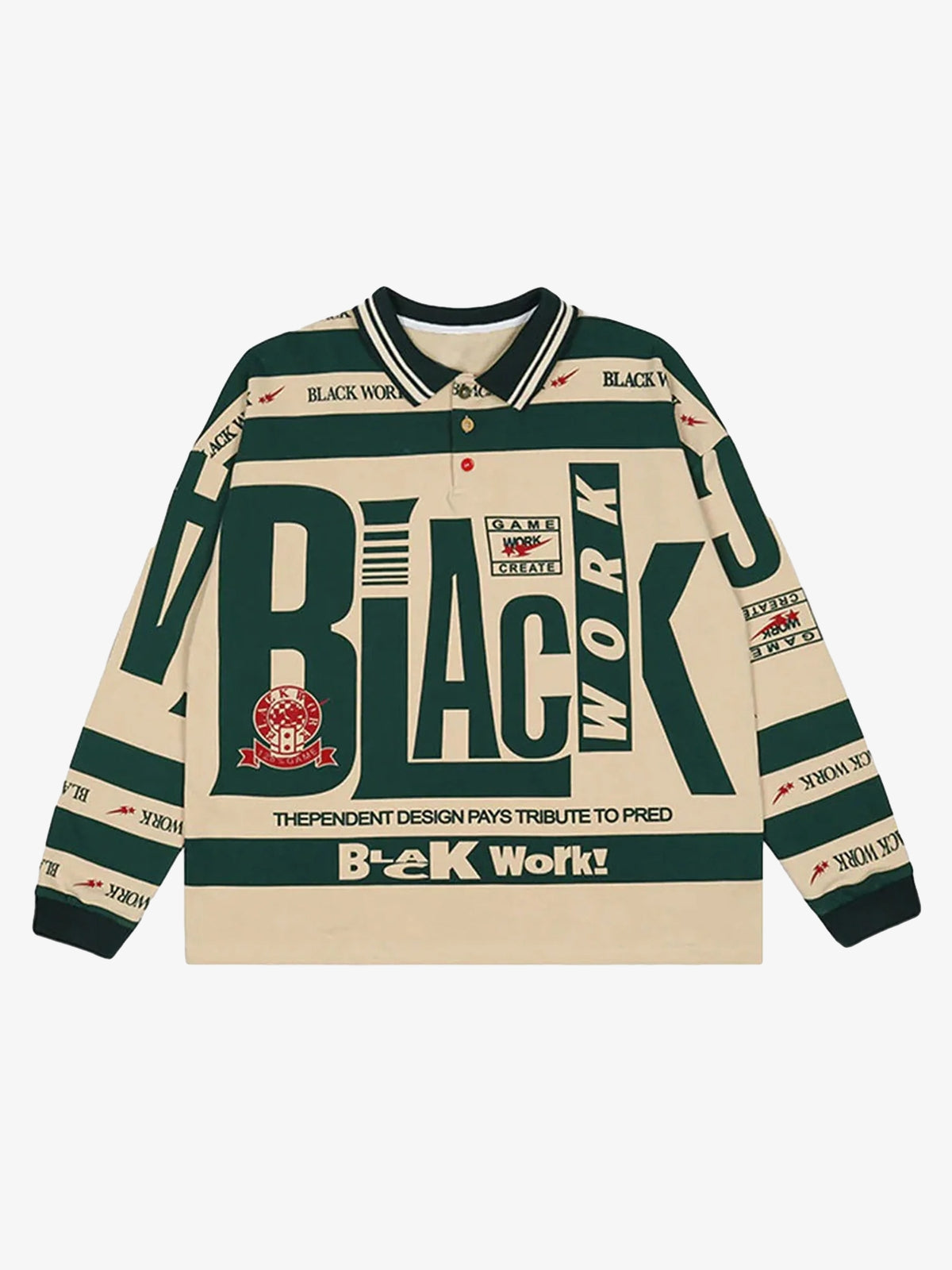 Retro Typography Polo Tee -1252 