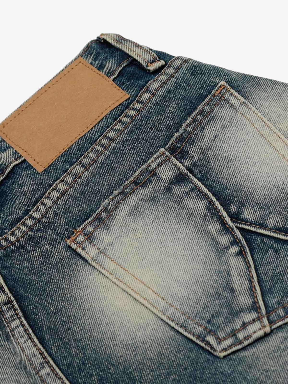 Retro Spray Monkey Washed Baggy Jorts 