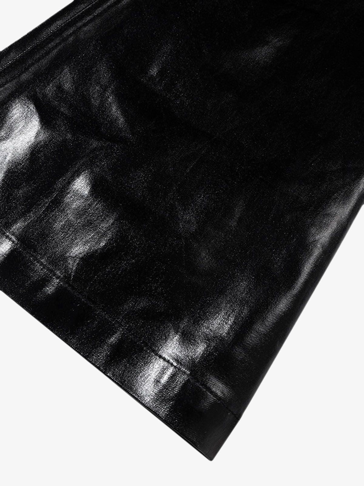 Thesupermade Glossy Patent Leather Flare Pants - 2396 