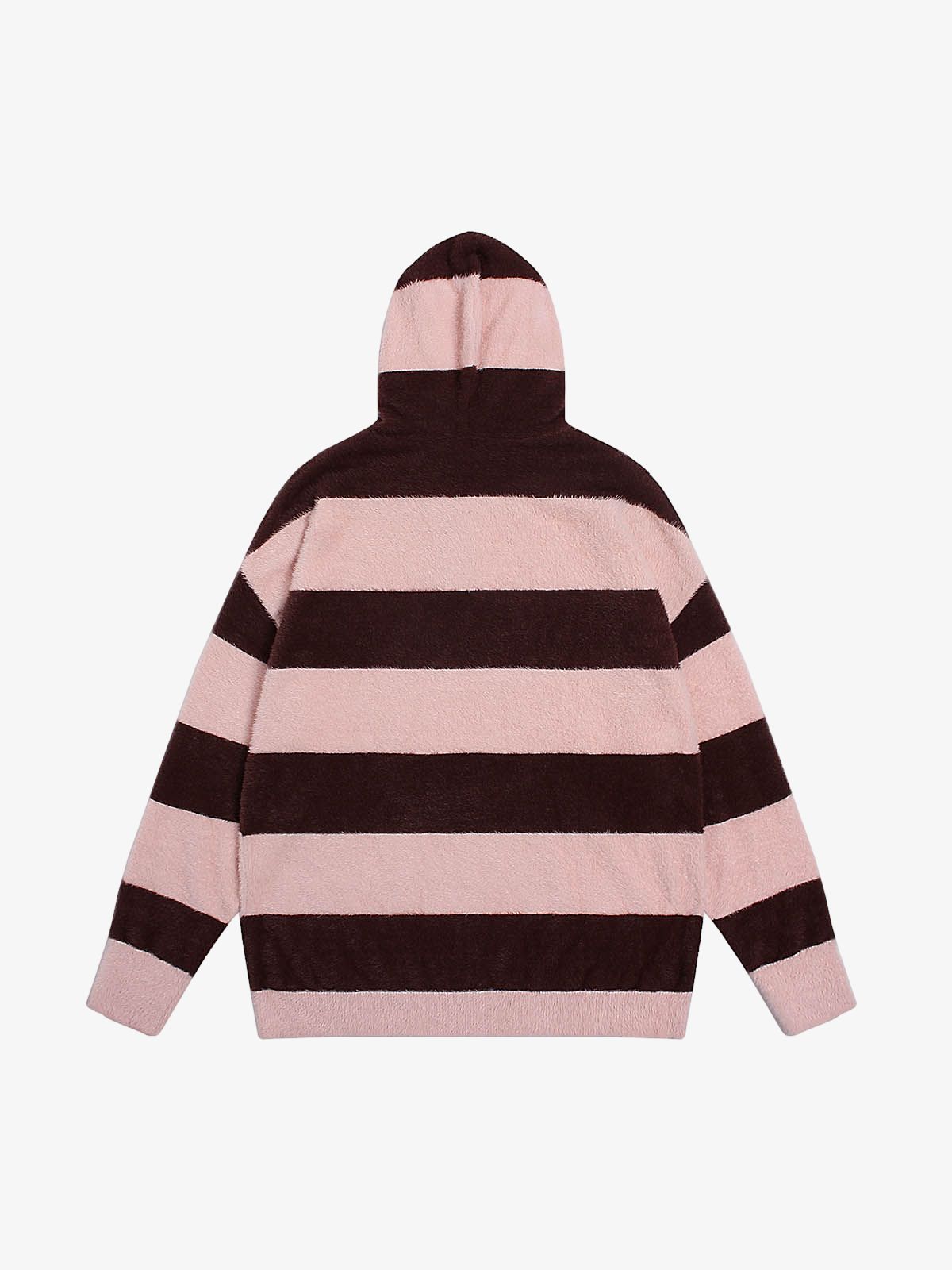 Thesupermade Hooded Striped Knit Sweater 