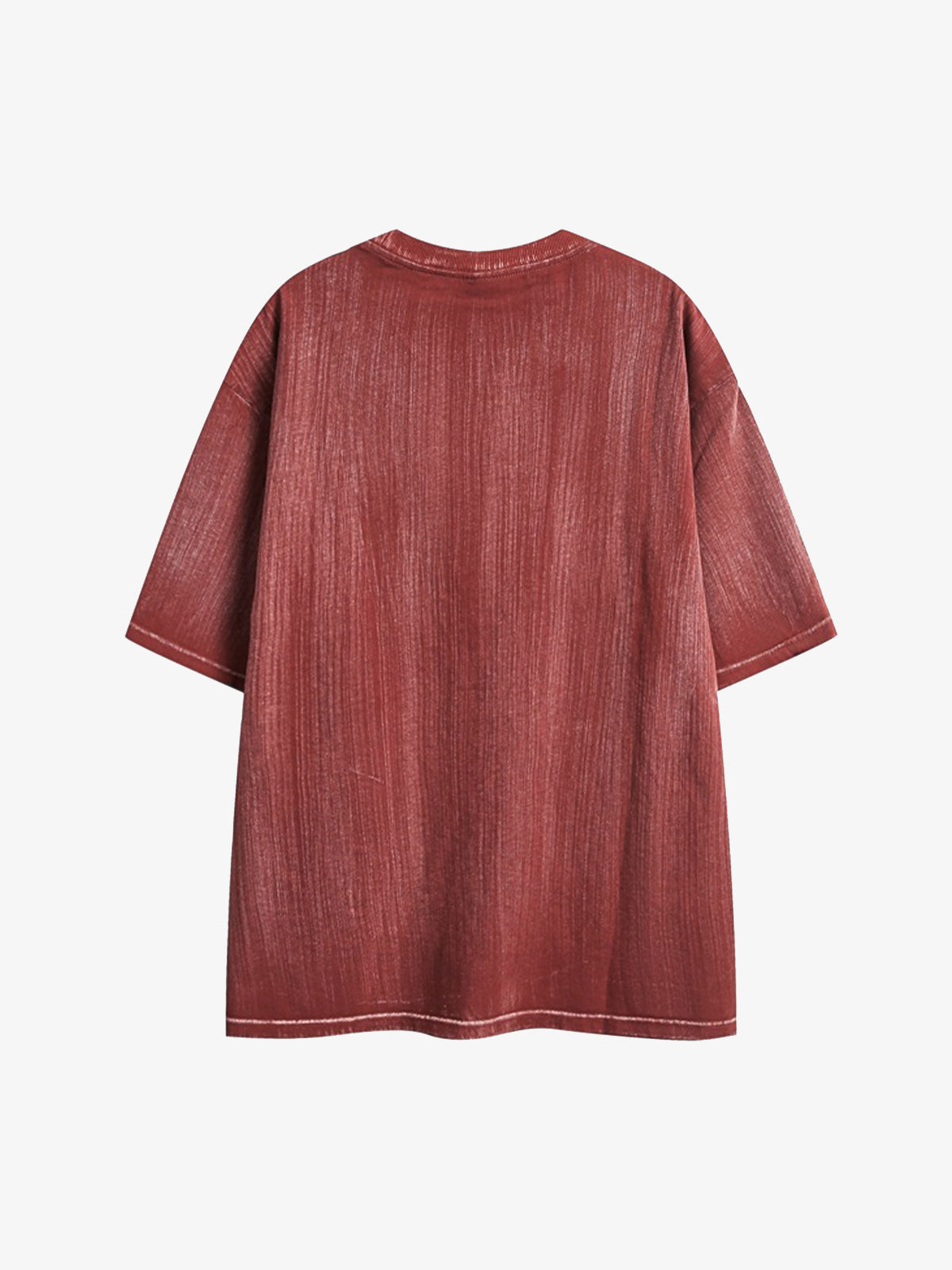 Distressed Embroidered Letter T-Shirt 