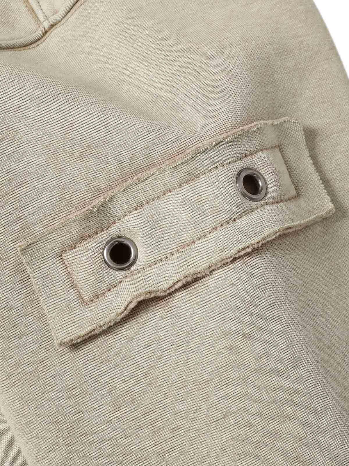 Wasteland Style Washed Zipper Up Sweatshirt 