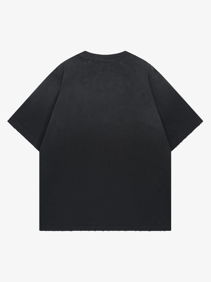 Distressed Digital Print T-shirt 