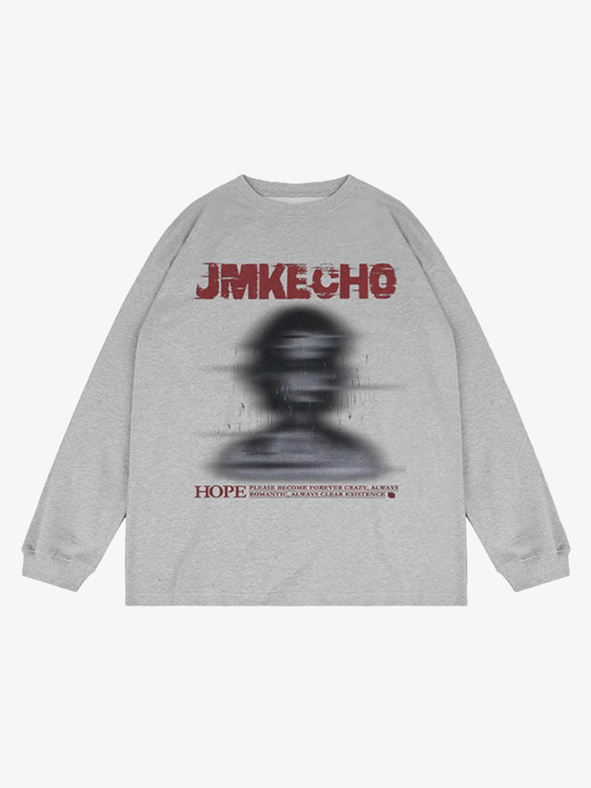 Thesupermade Blurred Silhouette Print Long Sleeve T-shirt 