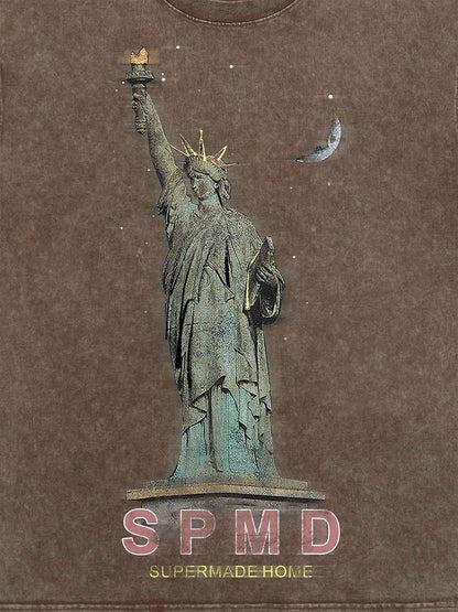 Thesupermade Statue Of Liberty Vintage T-shirt - 2132 
