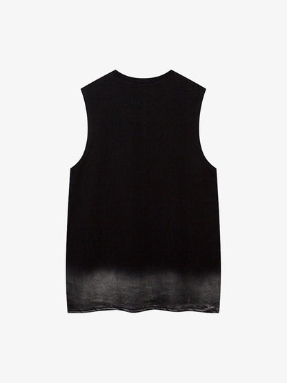 Street Necklace Graffiti Spray-Painted Vest 