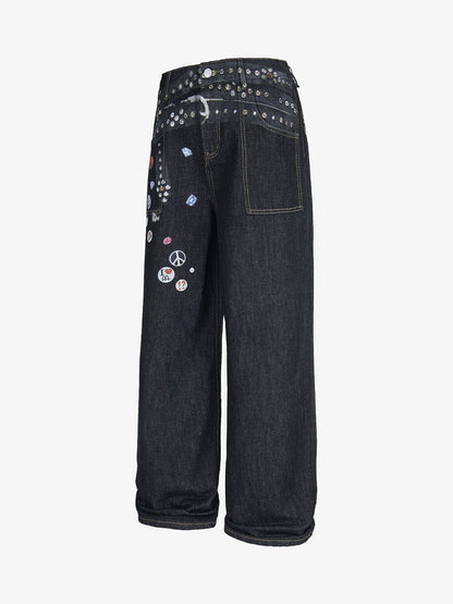 Print RO Style Baggy Jeans 