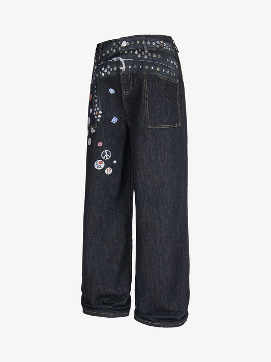Print RO Style Baggy Jeans 