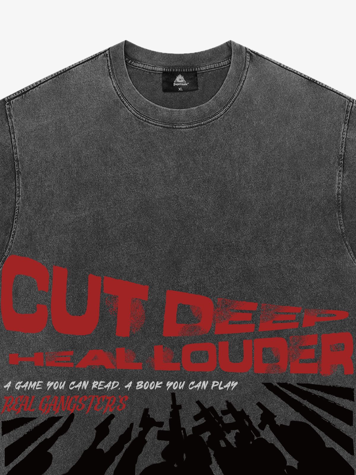 Original Cut Deep Graphic Print T-Shirt 