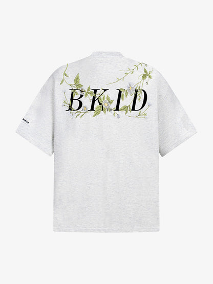 Floral Embroidered Oversized Short Sleeve T-Shirt 