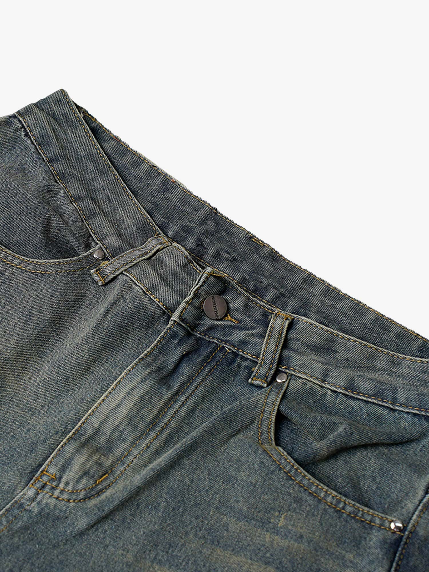 Thesupermade High Street Hip Hop Washed Distressed Jeans - 2069 
