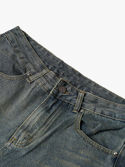 Thesupermade High Street Hip Hop Washed Distressed Jeans - 2069 