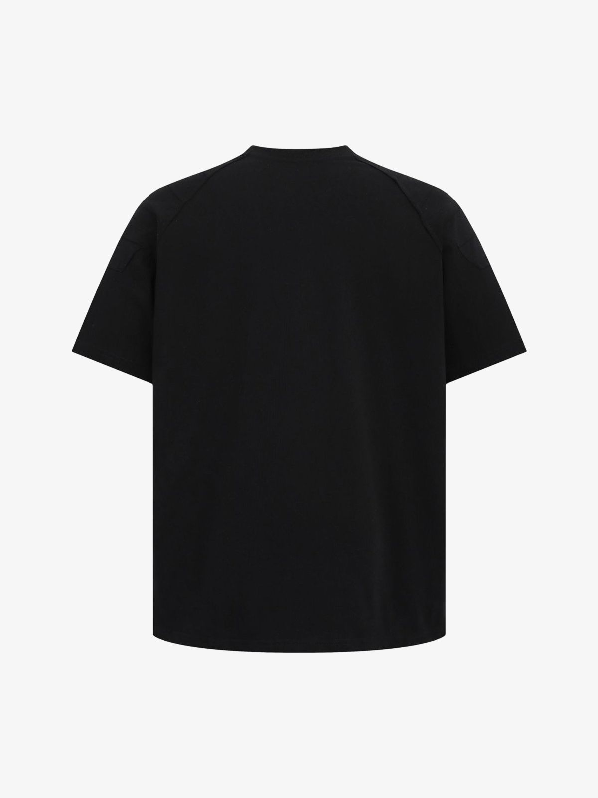 Retro Motorcycle Pleated Patch T-shirt 