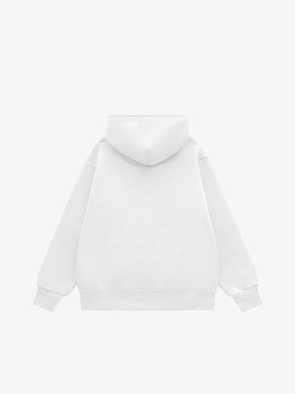 Thesupermade Letter Graphics Fleece Hoodie 
