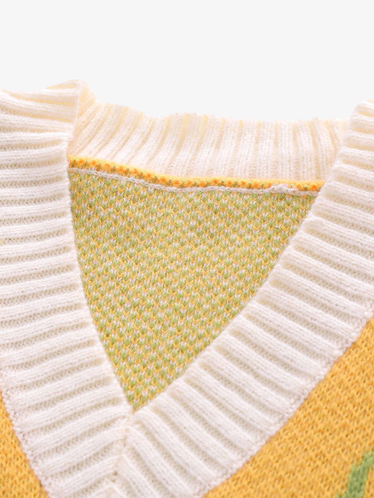 Thesupermade Graffiti Love V-neck Irregular Sweater - 1695 