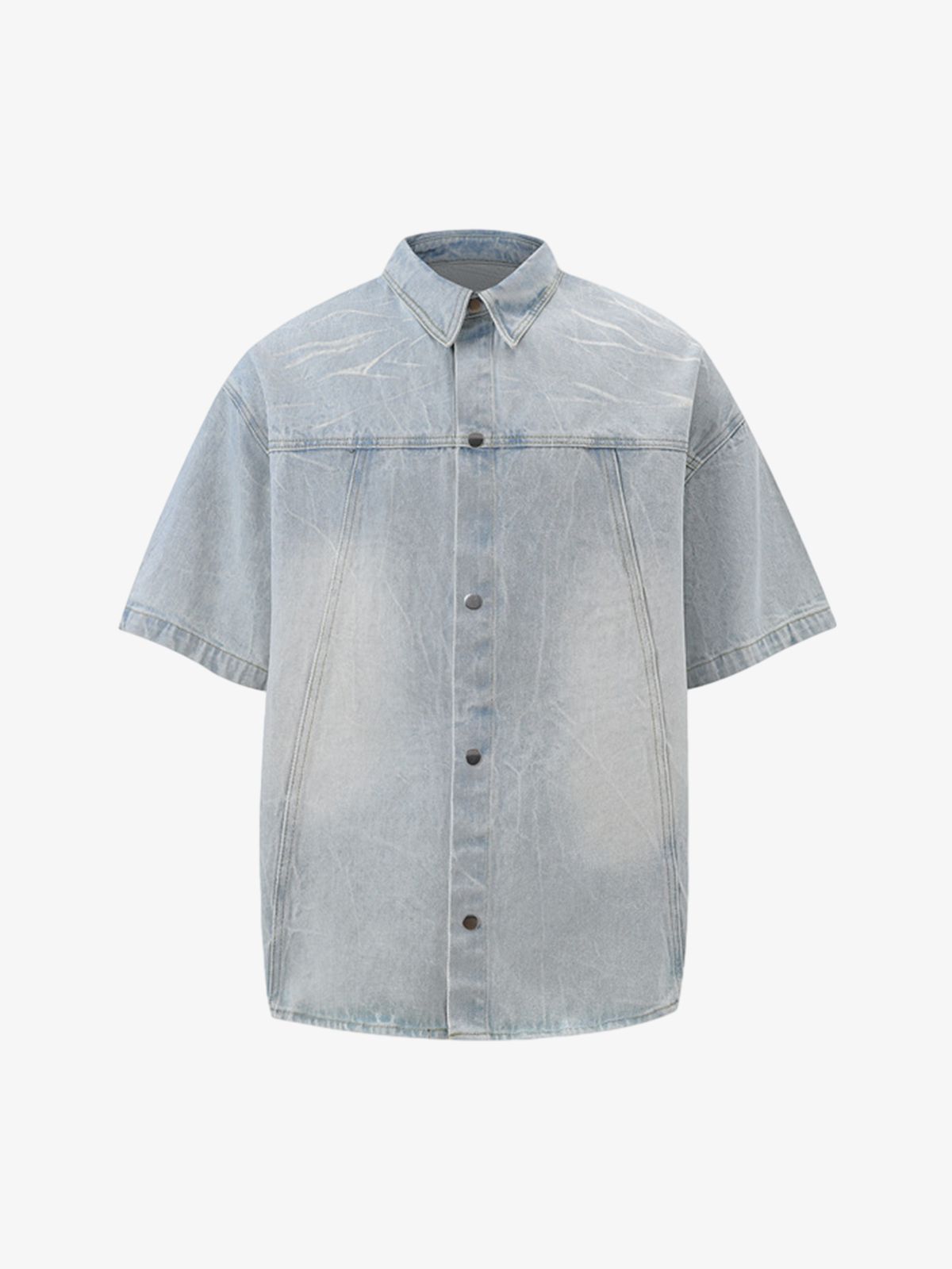 Short Sleeve Shirt & Shorts Denim Set 