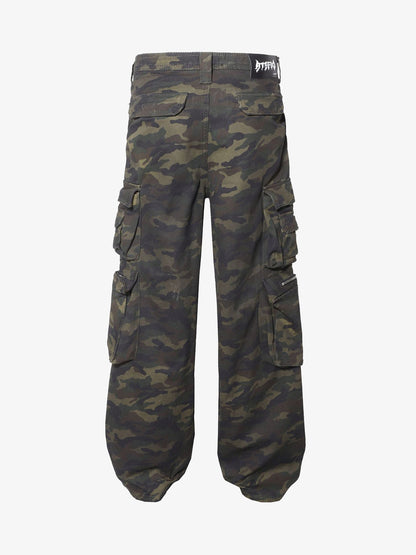 Wasteland Style Camouflage Baggy Cargo Pants - 2384 