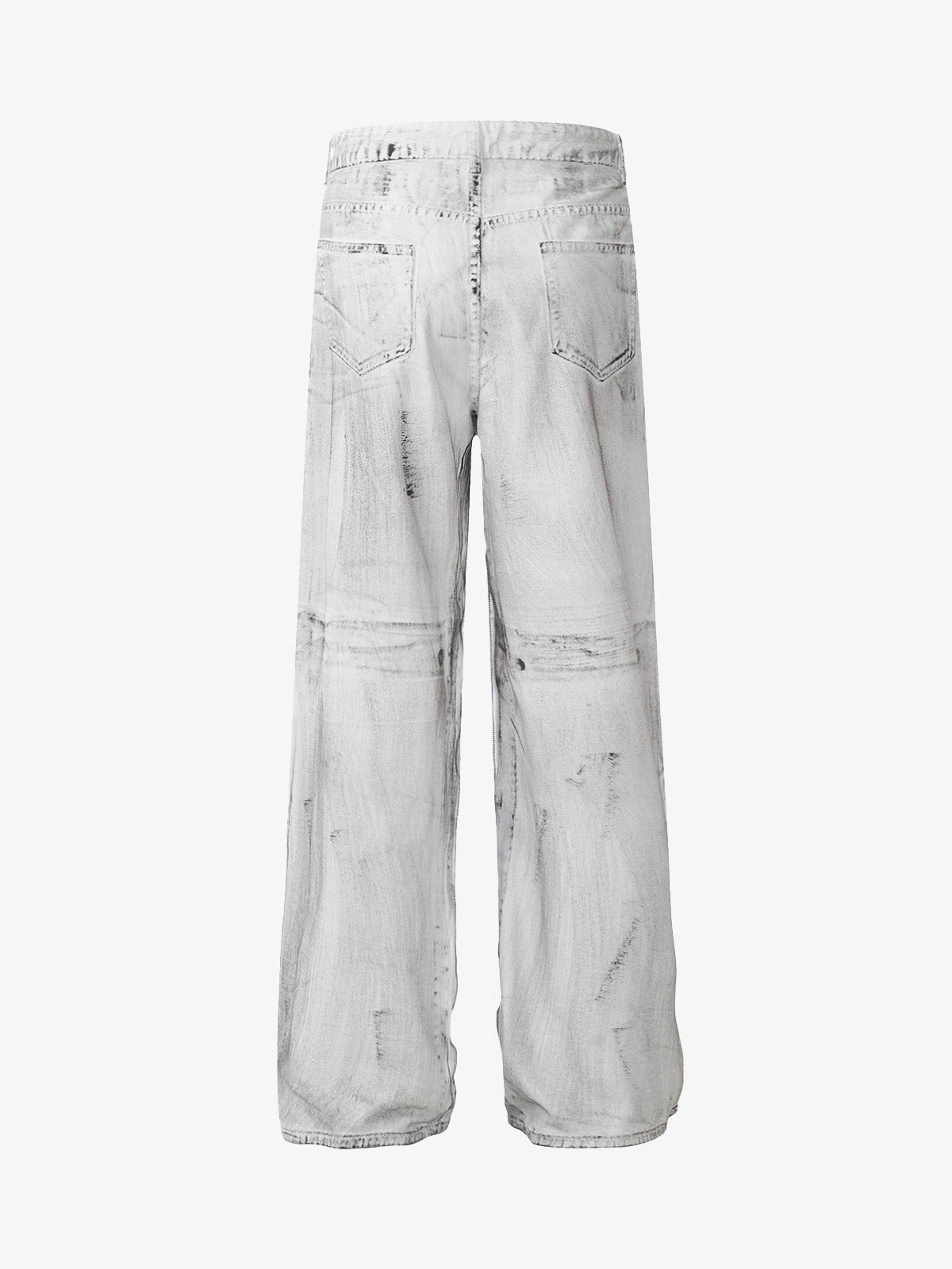 Street Batik Deconstructed Split Jeans 