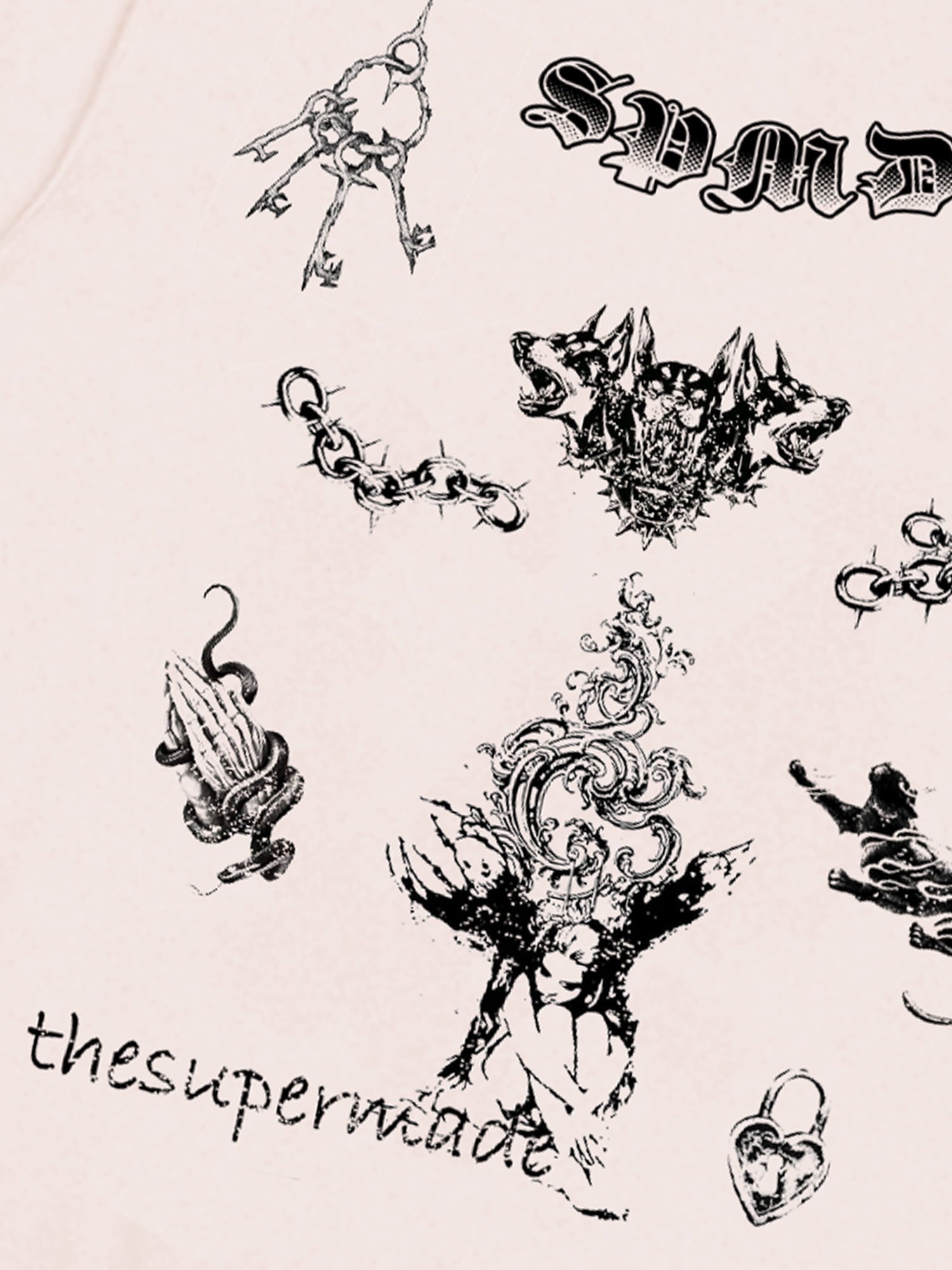 Thesupermade Mystic Emblem Graphic Crew Neck Sweatshirt 