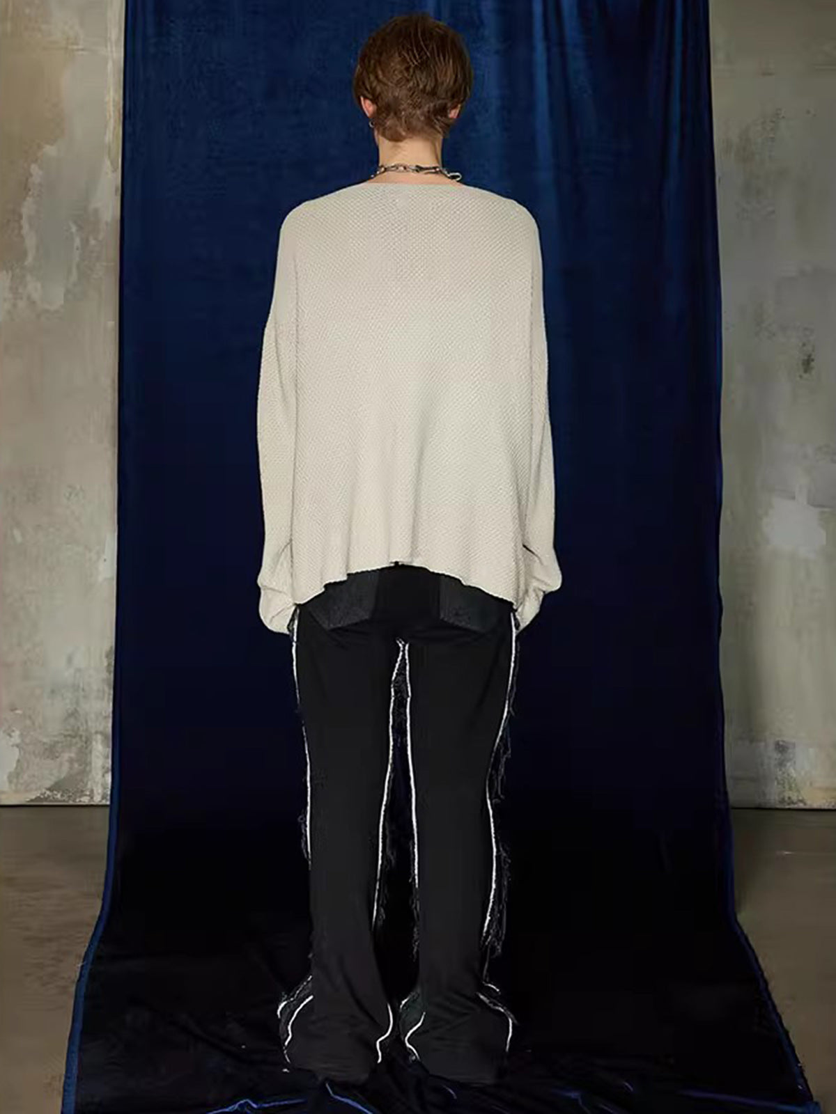 Thesupermade Star Cutout Boatneck Sweater 