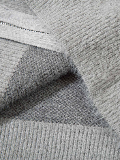 Thesupermade Butterfly Jacquard  Knit Mock Neck Sweater 