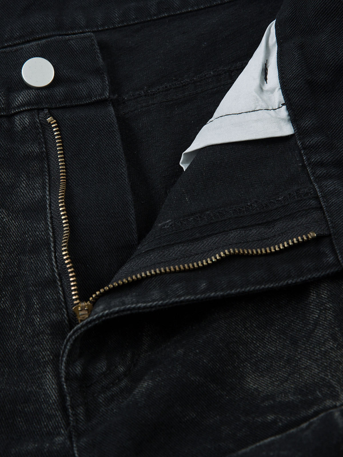 Heavy Washed Distressed Pleated Baggy Jeans - 2282 