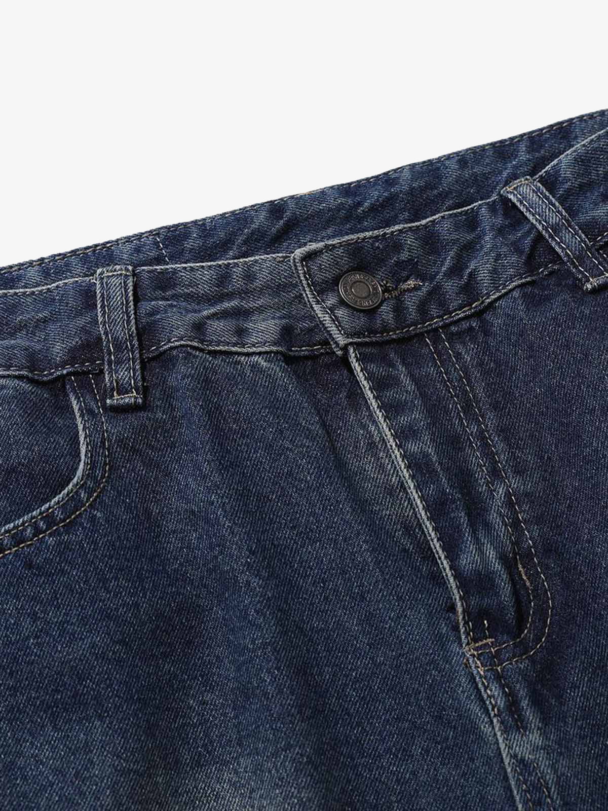 Heavy Washed Workwear Baggy Barrel Jeans - 2337 
