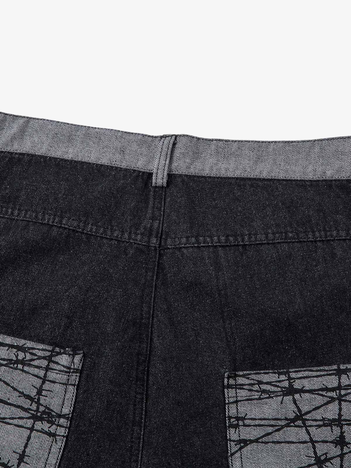 Patch Pocket Baggy Jeans 