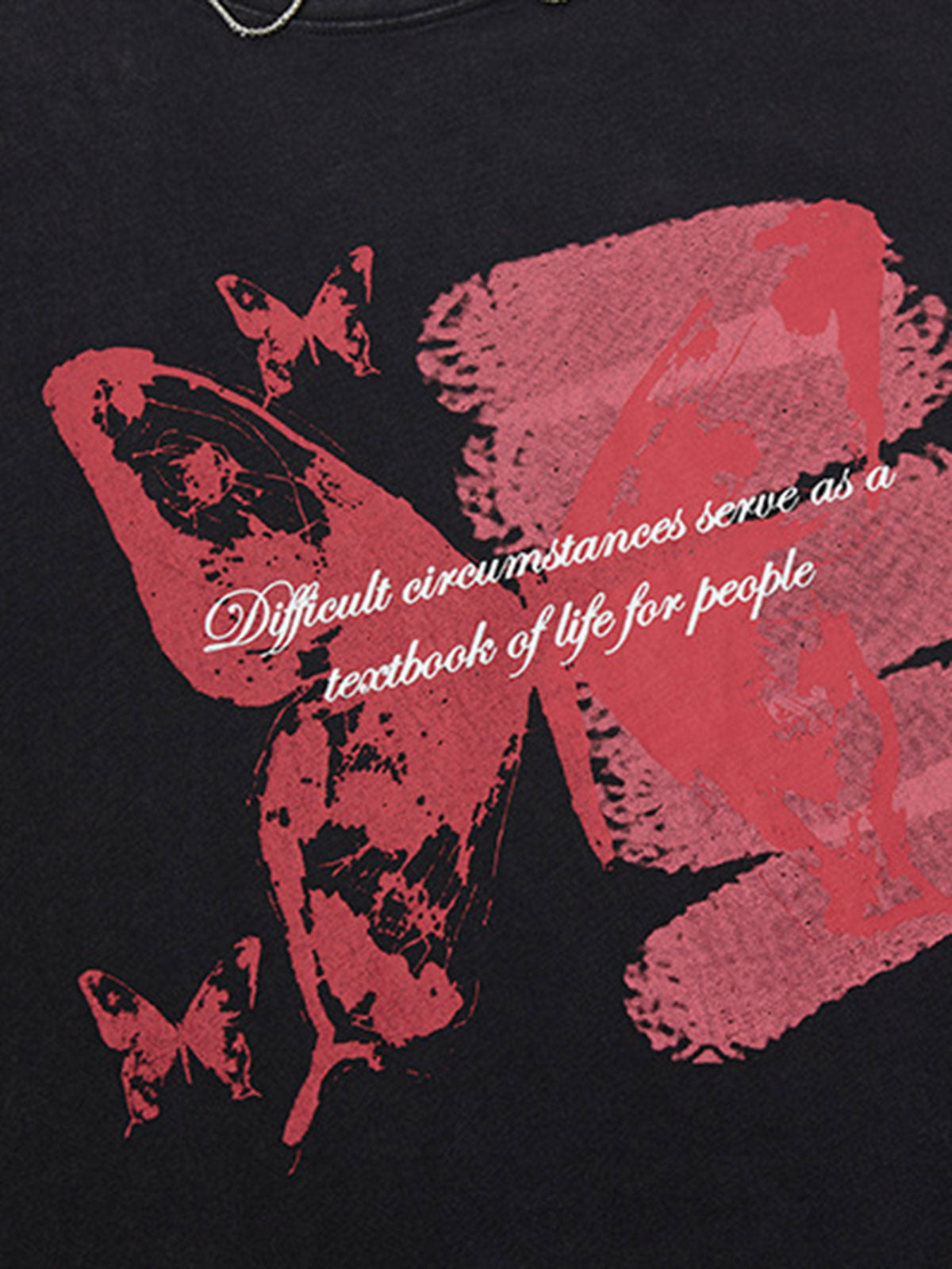 Asymmetric Distressed Graffiti Chain Vest 