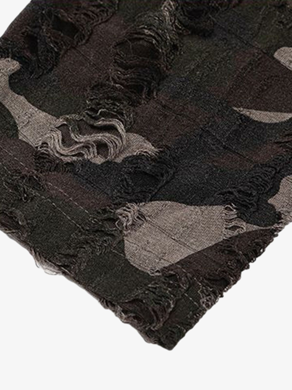 Camouflage Faux Two-piece Jersey Long Sleeve T-shirt - 2380 