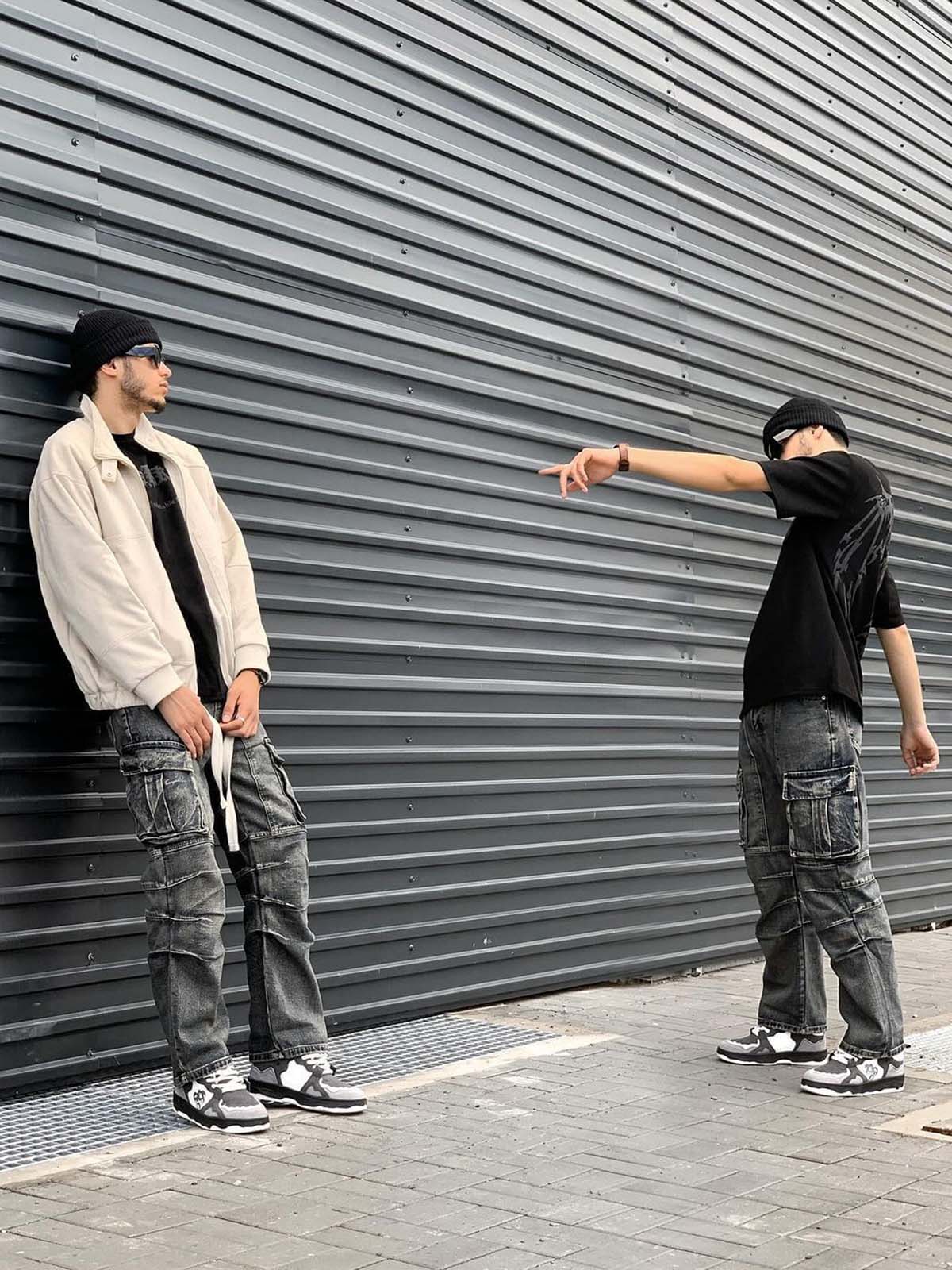 Monochrome Shadowwave Heavy-Duty Street Sneakers-1507 