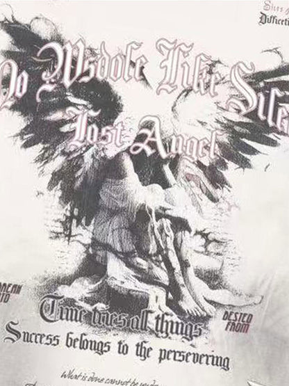 Thesupermade Distressed Hole Print Long-sleeved T-shirt 