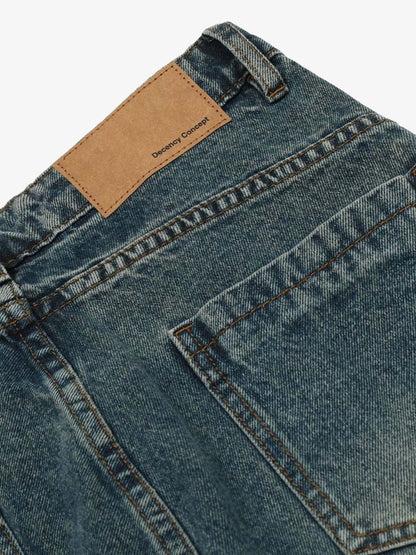 Washed Wide-Leg Balloon Jeans - 2301 