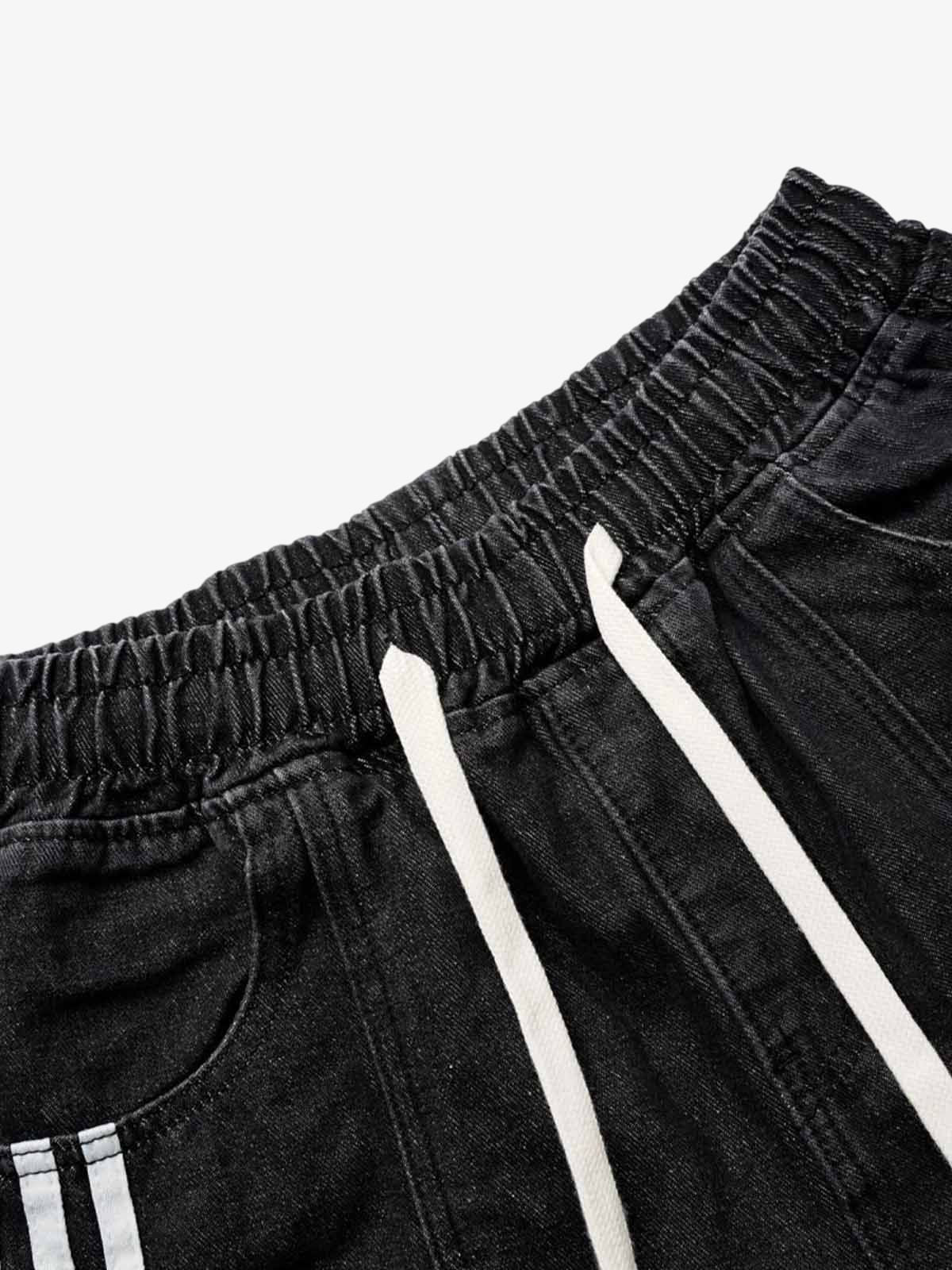 Washed Cargo Denim Shorts 