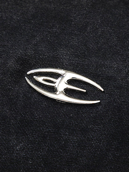 Thesupermade Split Raw Edge Short Sleeve T-shirt - 2159 