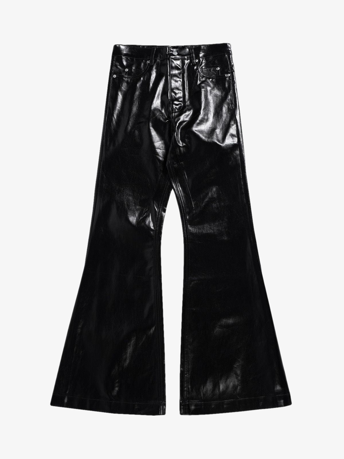Thesupermade Glossy Patent Leather Flare Pants - 2396 