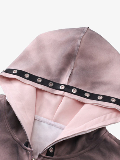 Wasteland Style Distressed Graffiti Hoodie 