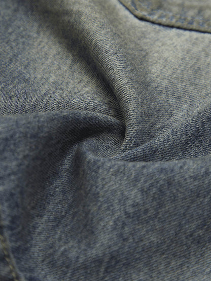 Thesupermade American Street Style Washed Distressed Shorts 