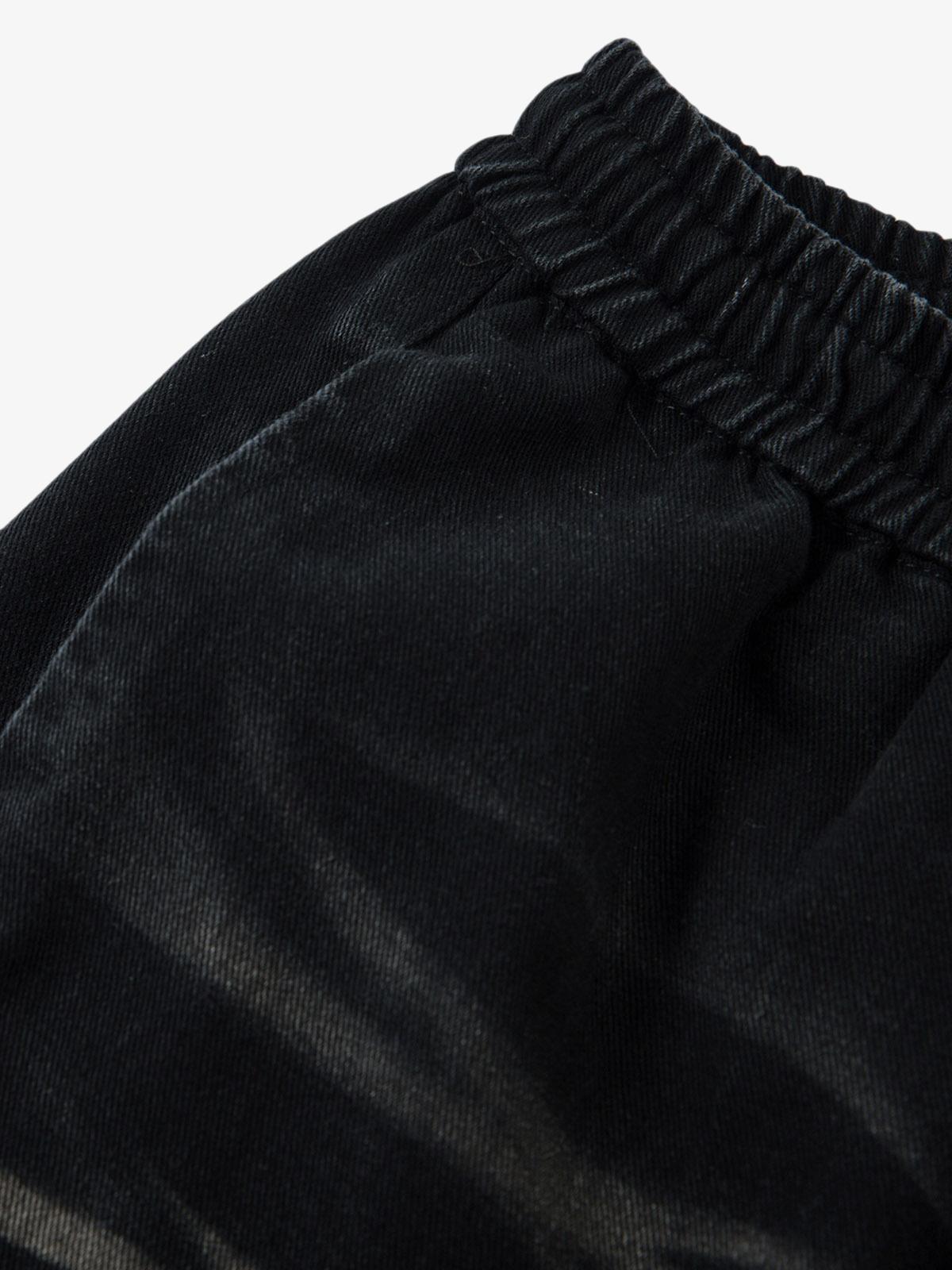 Washed Multi Pocket Drawstring Cargo Jeans 