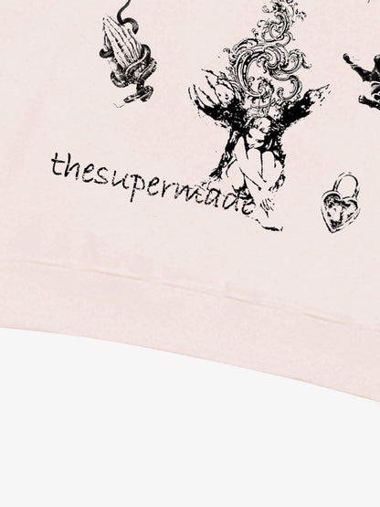 Thesupermade Mystic Emblem Graphic Crew Neck Sweatshirt 