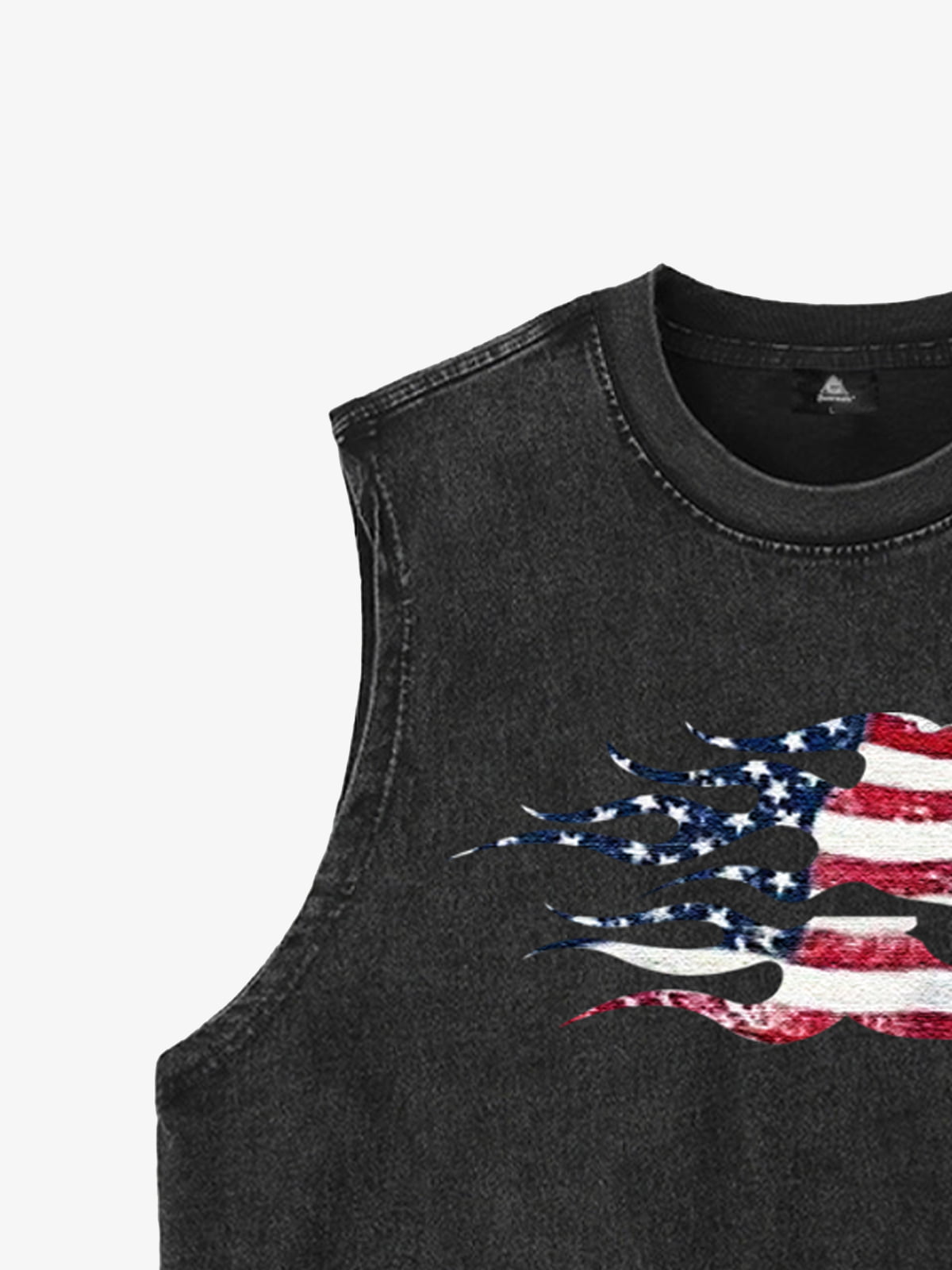 Original Patriotic Flame Graphic Tank Top 